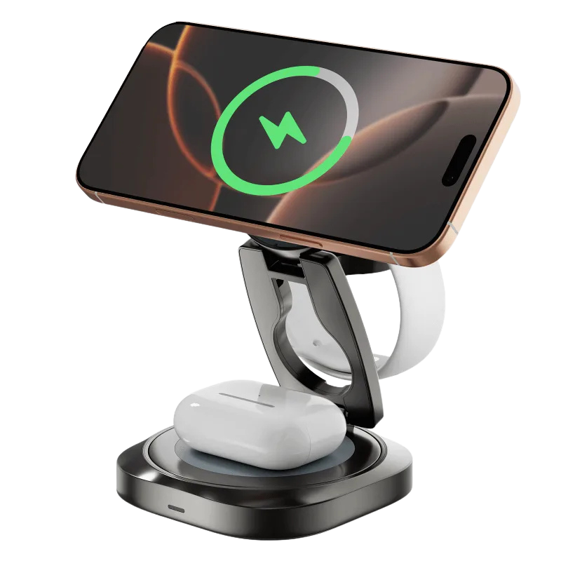 RAJ NEXUS 3-in-1 Wireless Charger - In Aktion