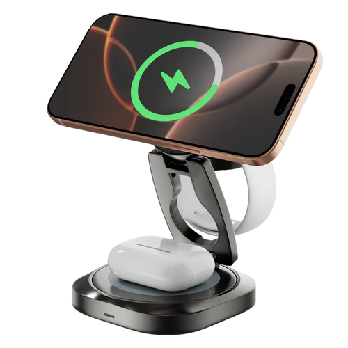 RAJ NEXUS 3-in-1 Wireless Charger - In Aktion